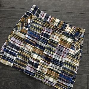 J. Crew Madras Plaid Skirt Size 0